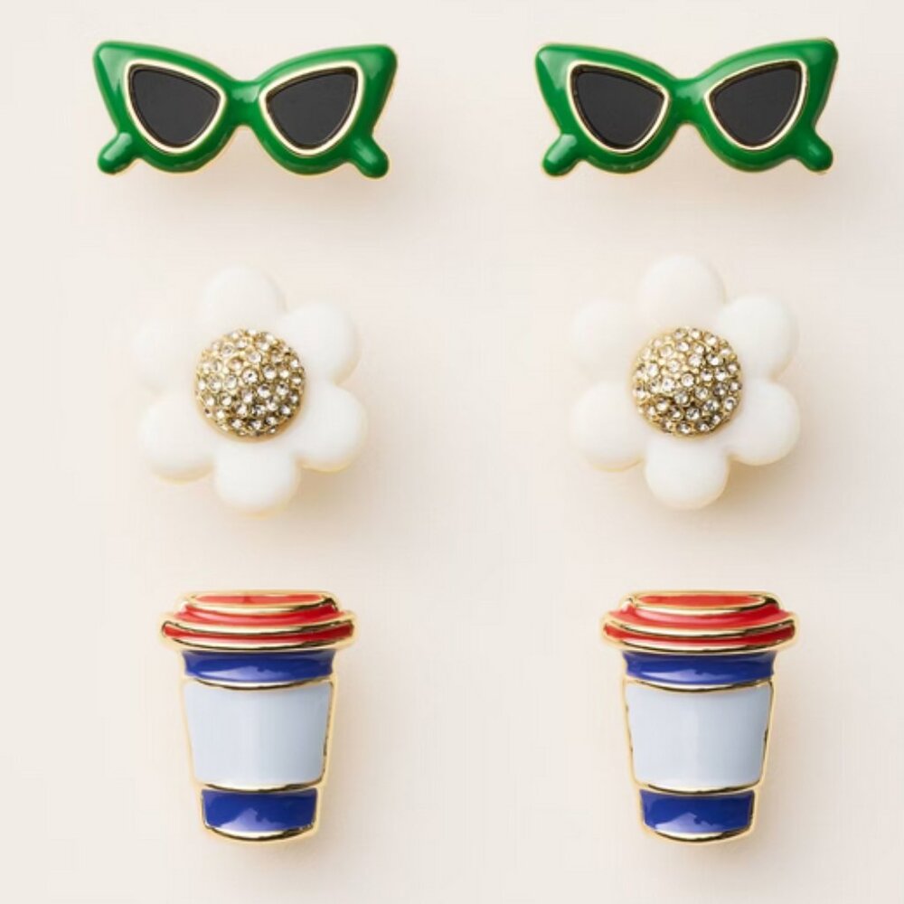 Kate Spade Earrings - Set of Two - Novelty Studs - Nickel Free - Picture 8 of 8